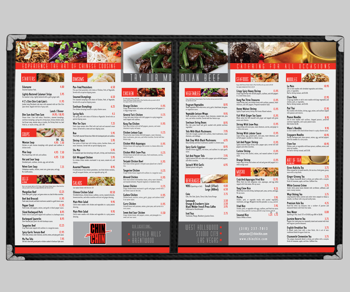 Menu Design by GliderGraphx for this project | Design #1175667