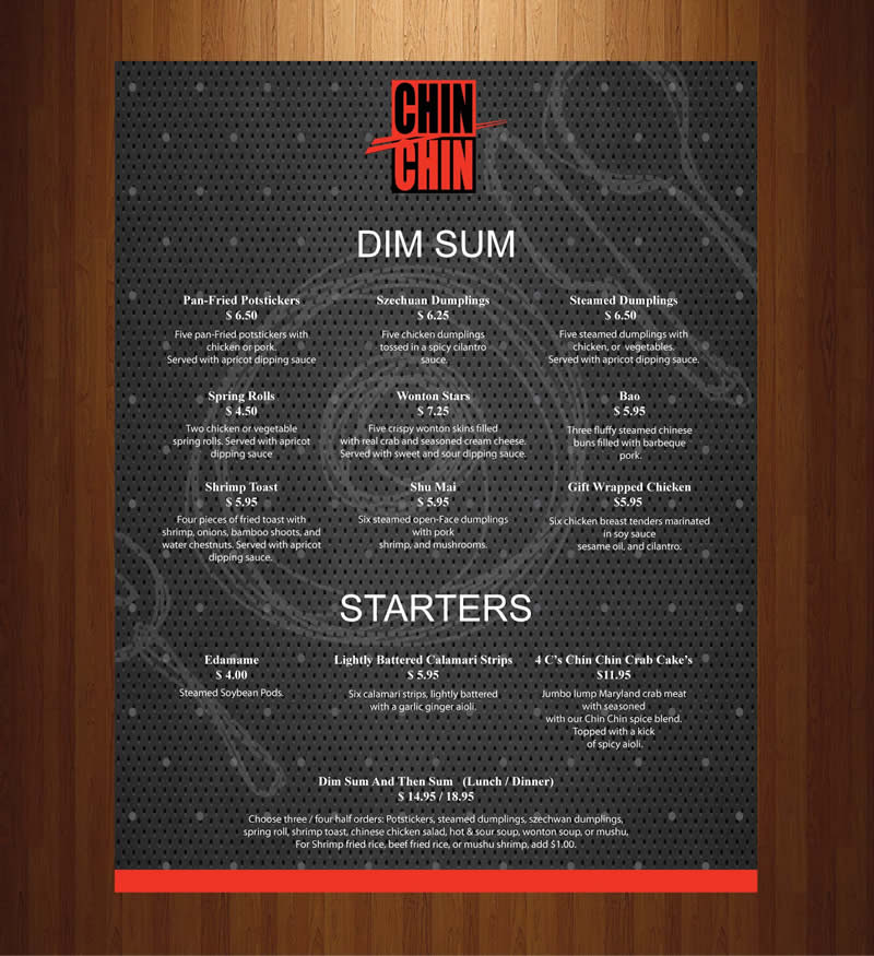 Menu Design by Sbss for this project | Design #1170576