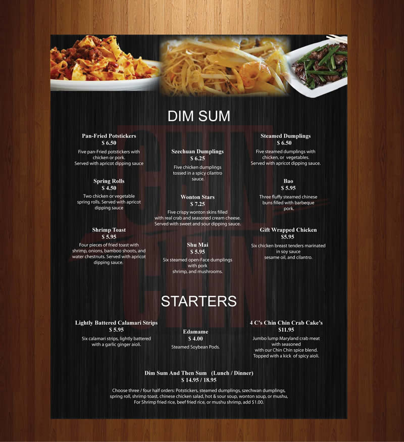 Menu Design by Sbss for this project | Design #1170587