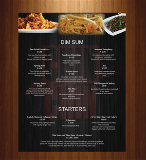 Menu Design by Sbss for this project | Design: #1170587