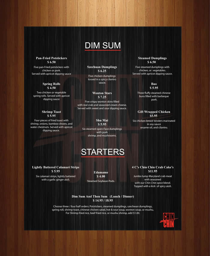 Menu Design by Sbss for this project | Design #1178709