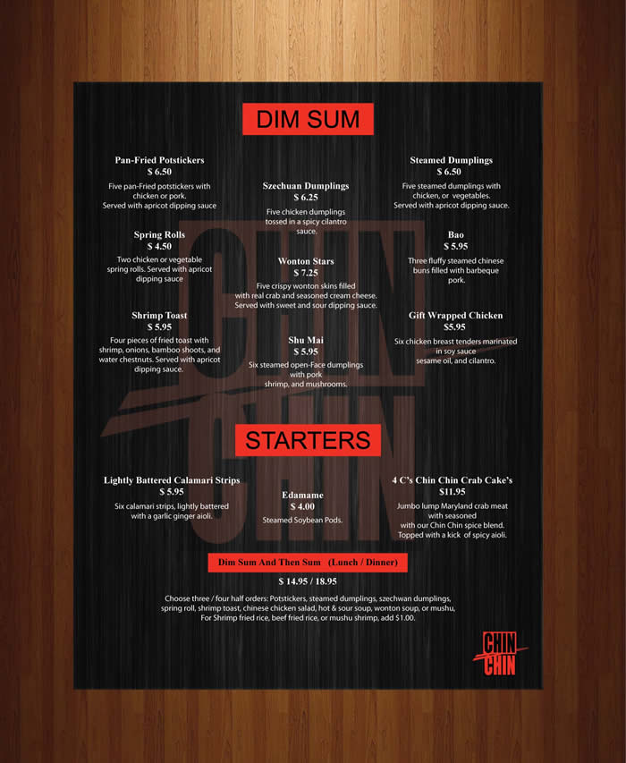 Menu Design by Sbss for this project | Design #1178711