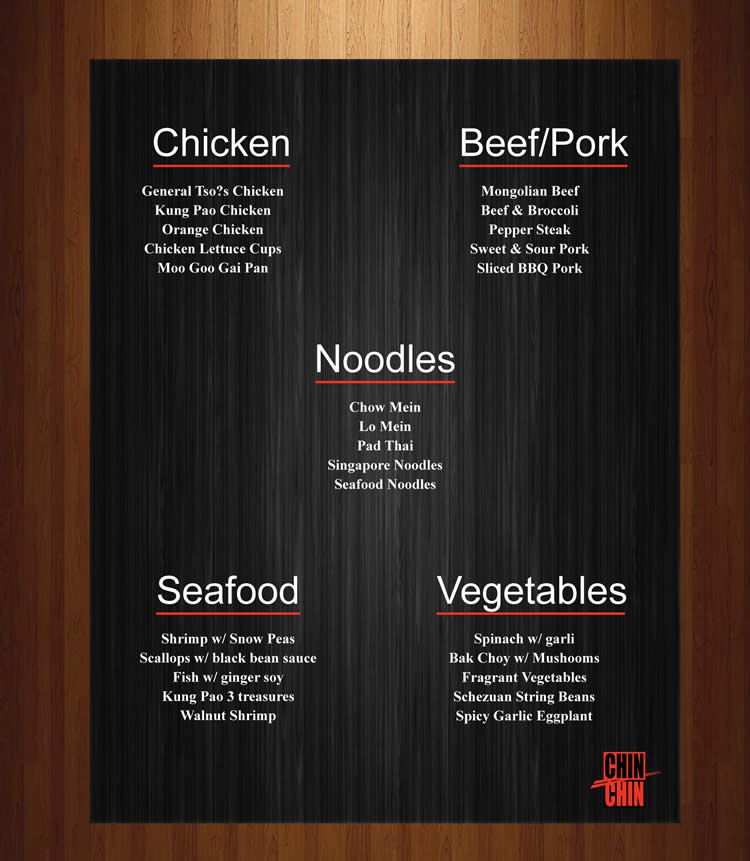 Menu Design by Sbss for this project | Design #1214007