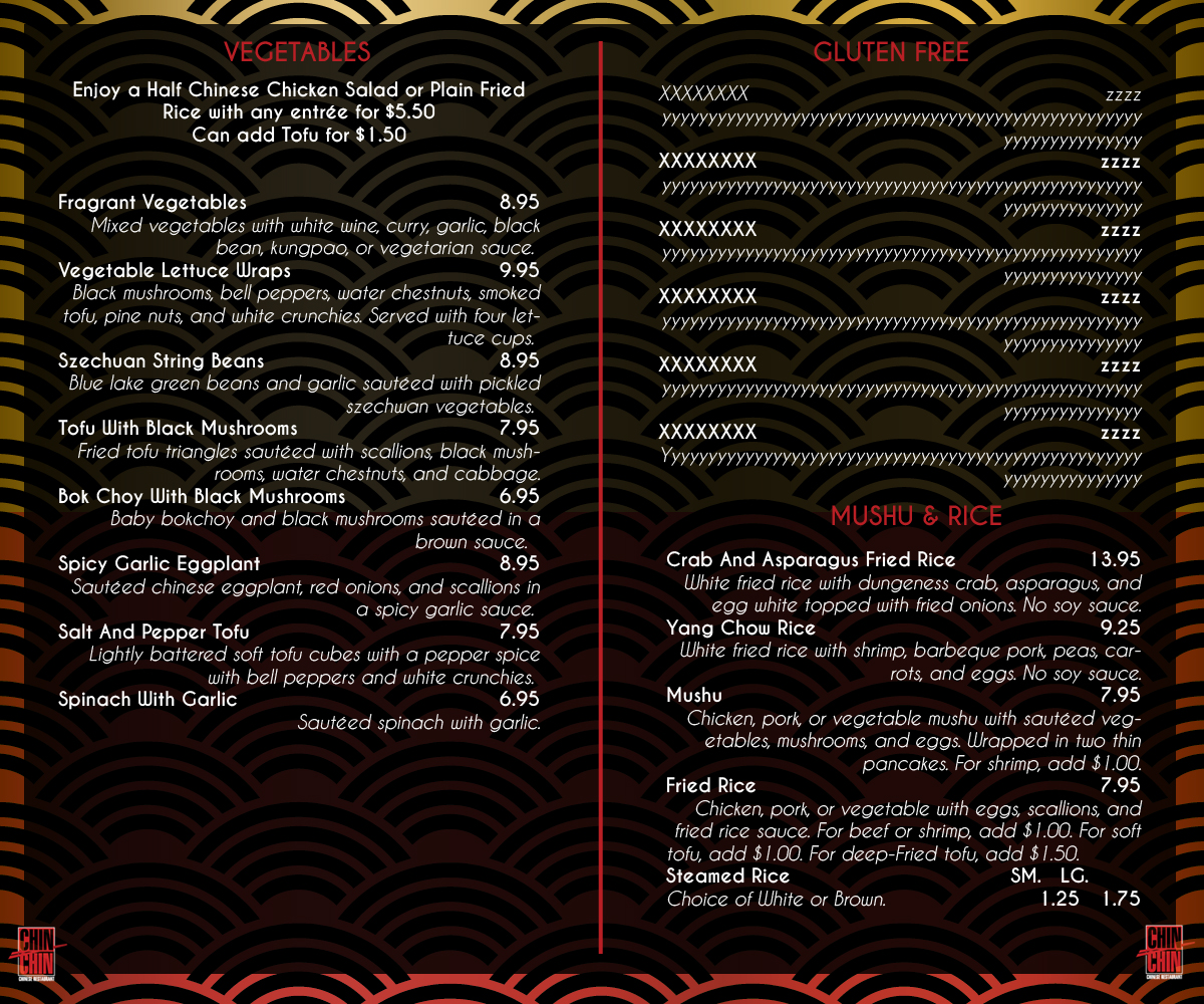 Menu Design by InnovatiV Designs for this project | Design #1181243