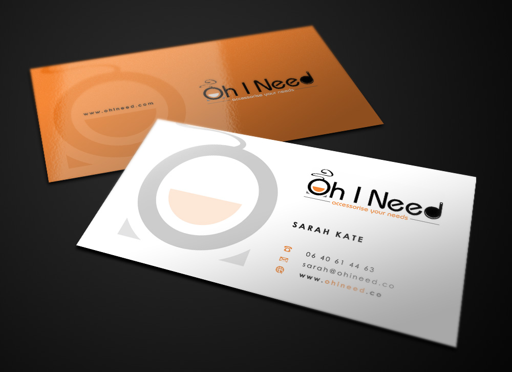 Diseño de Tarjeta de Presentación por Eggo May P para Oh I Need Ltd | Diseño #4185978