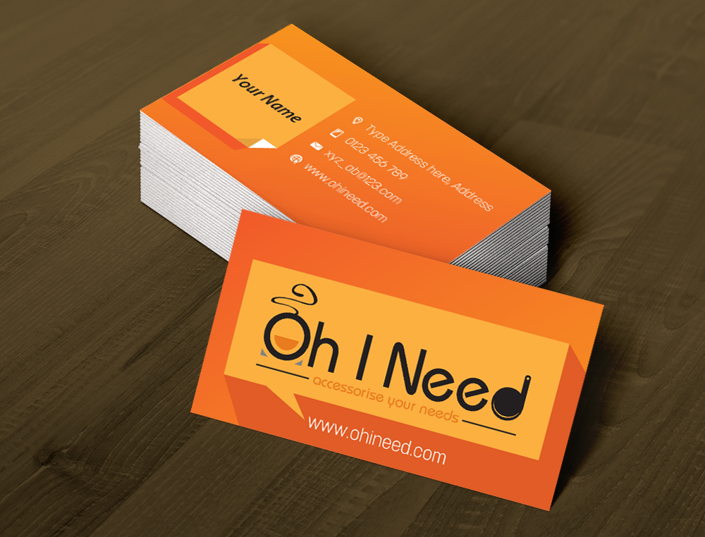 Diseño de Tarjeta de Presentación por Anooshaa Kachhia para Oh I Need Ltd | Diseño #4226962