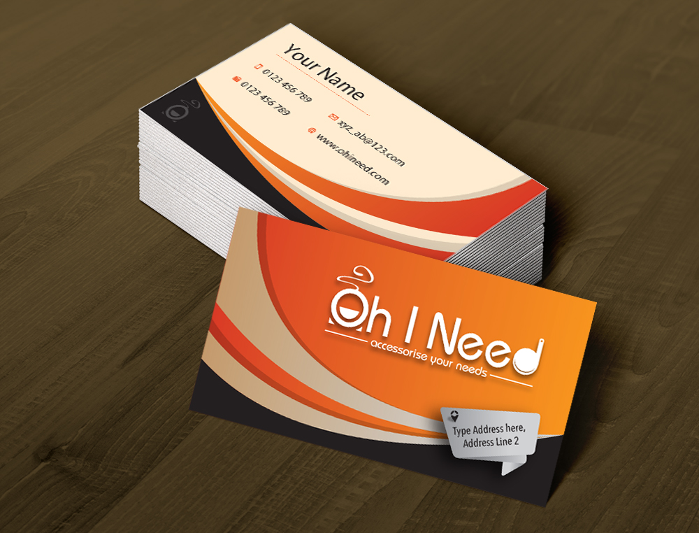 Diseño de Tarjeta de Presentación por Anooshaa Kachhia para Oh I Need Ltd | Diseño #4252279