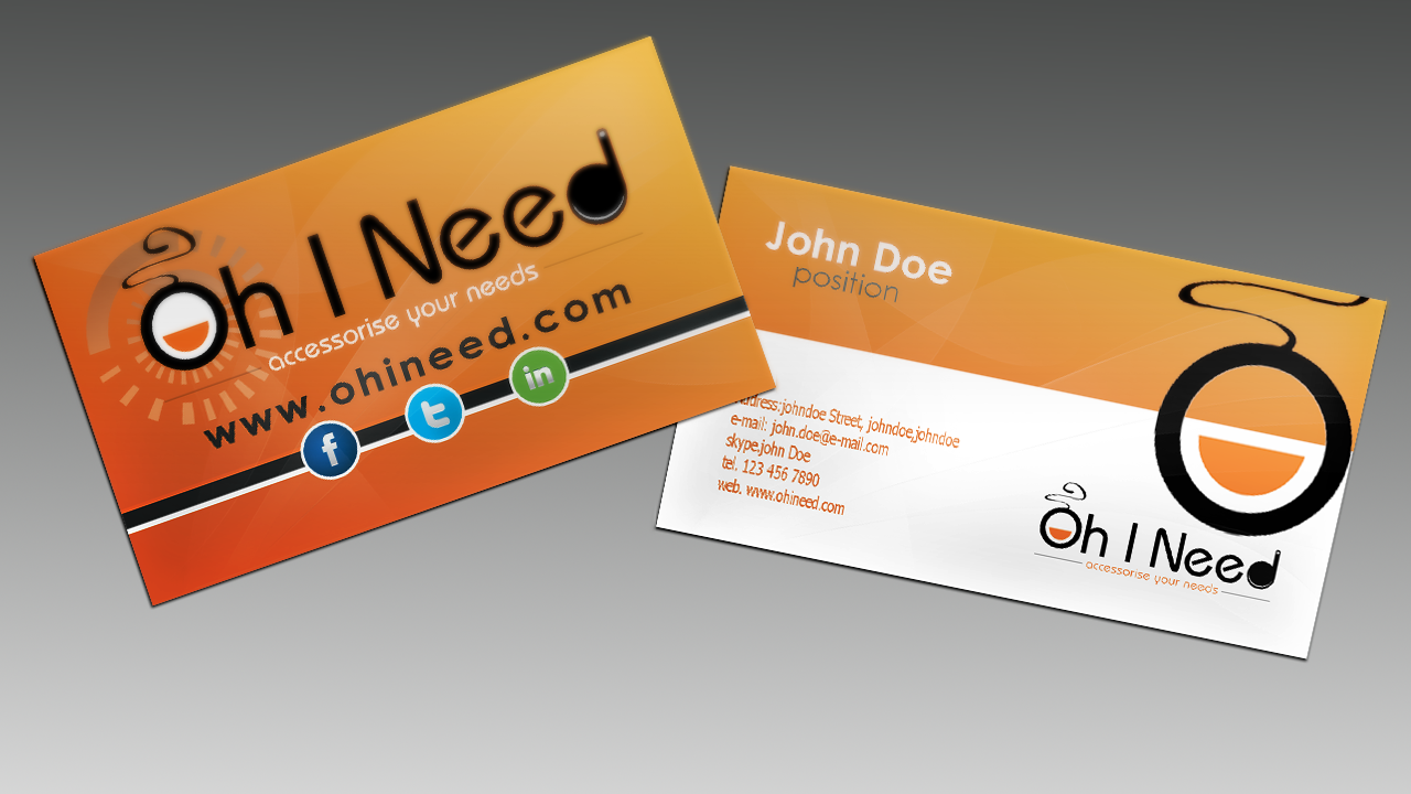 Business Card Design by fRANZ for Oh I Need Ltd | Design #4183260