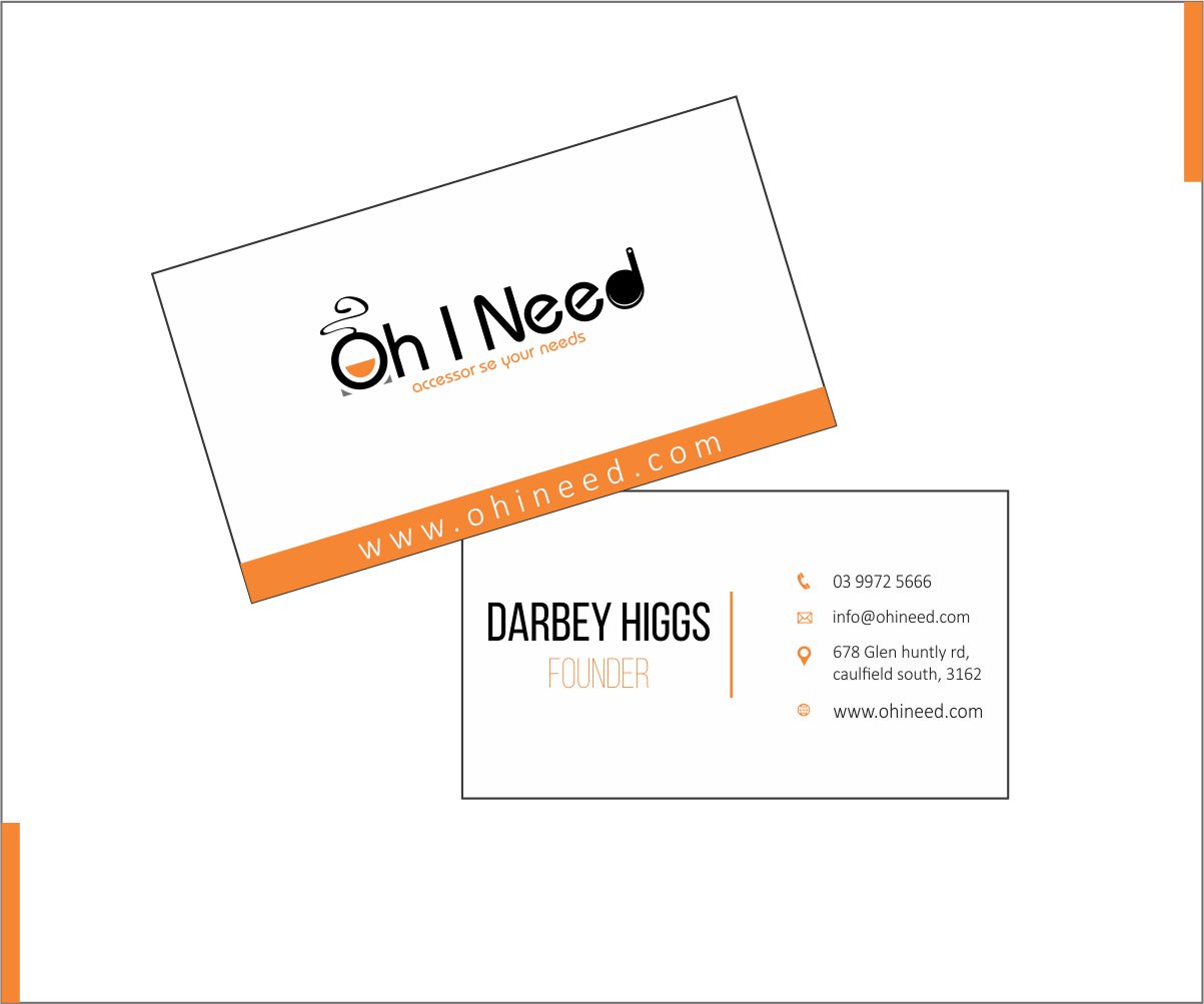 Business Card Design by bhavya designer for Oh I Need Ltd | Design #4217437