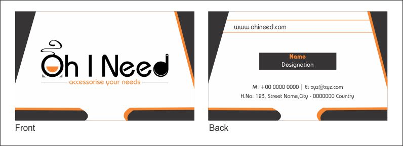 Business Card Design by venkatesh8812 for Oh I Need Ltd | Design #4203503