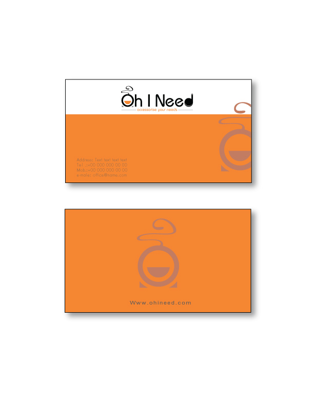 Diseño de Tarjeta de Presentación por instudio para Oh I Need Ltd | Diseño #4201705