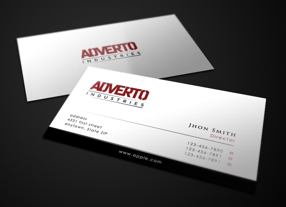 Diseño de Tarjeta de Presentación por Eggo May P para Adverto Industries | Diseño #4159543