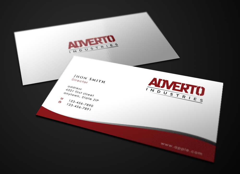 Diseño de Tarjeta de Presentación por Eggo May P para Adverto Industries | Diseño #4159562