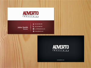 Business Card Design by ArtCrowd™ for Adverto Industries | Design: #4159277