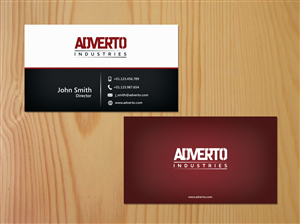 Business Card Design by ArtCrowd™ for Adverto Industries | Design: #4159279