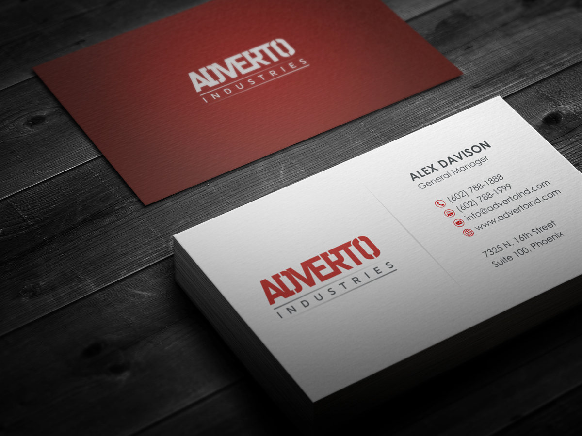 Business Card Design by logodentity for Adverto Industries | Design: #4157611