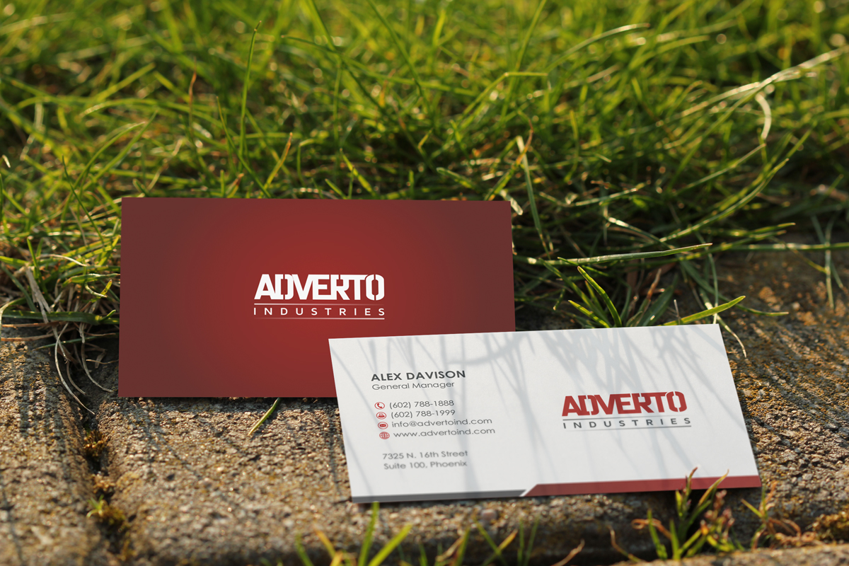 Diseño de Tarjeta de Presentación por logodentity para Adverto Industries | Diseño #4157644