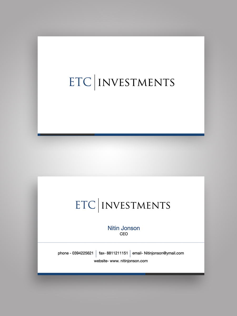 Business Card Design by Satyajit Sil Creations for this project | Design #4158146