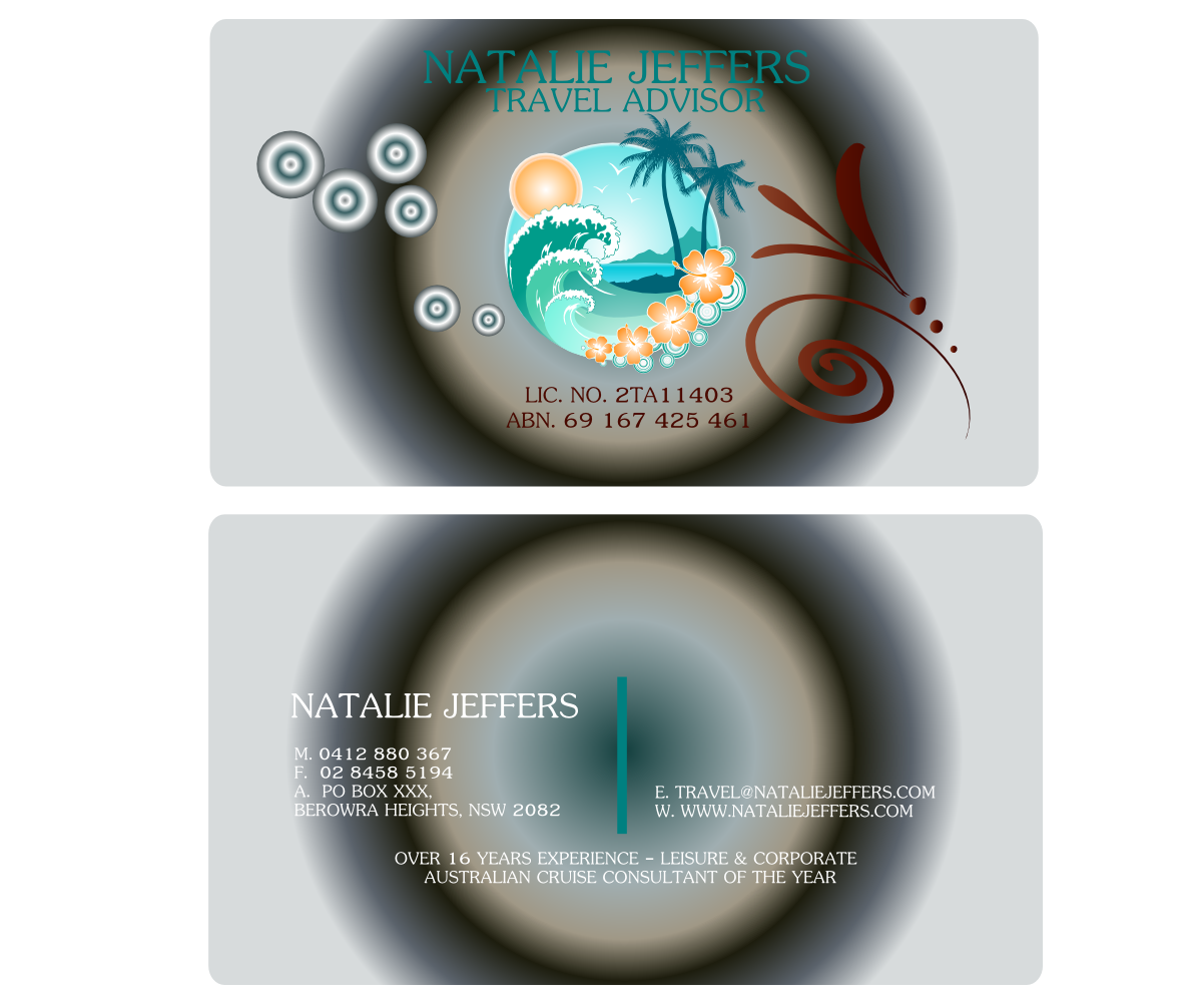 Business Card Design by aardbol for Absolute Luxury Travel Pty Ltd | Design #4166310