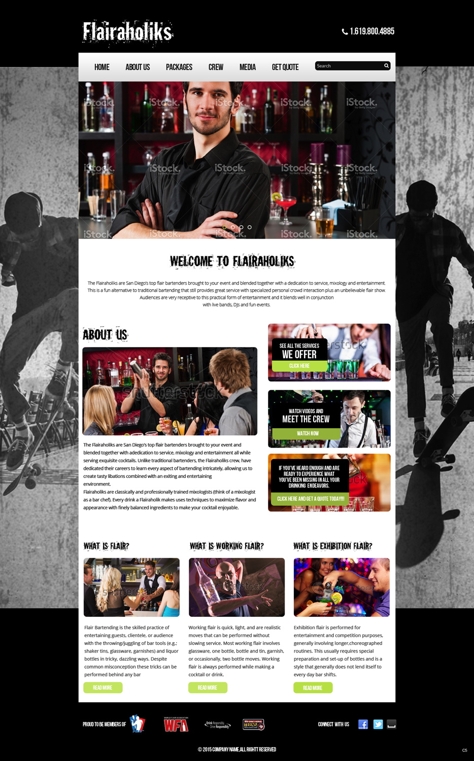 Web Design by pb for Bartenders Pimp | Design #5609126