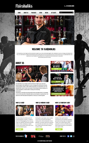 Web Design by pb for Bartenders Pimp | Design: #5609126