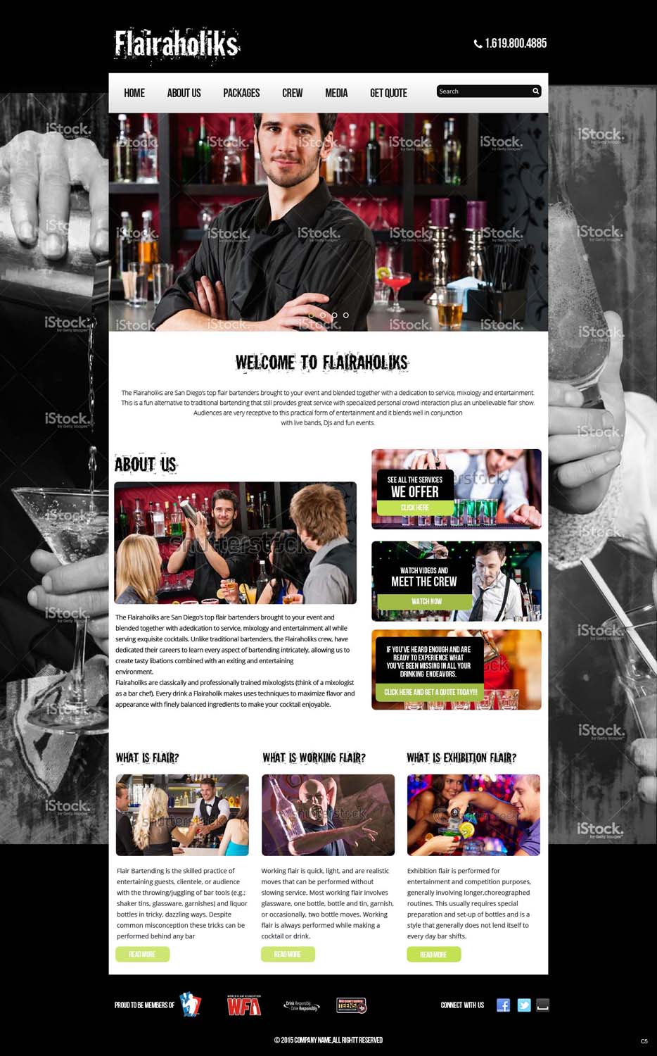 Diseño Web por pb para Bartenders Pimp | Diseño #5719092
