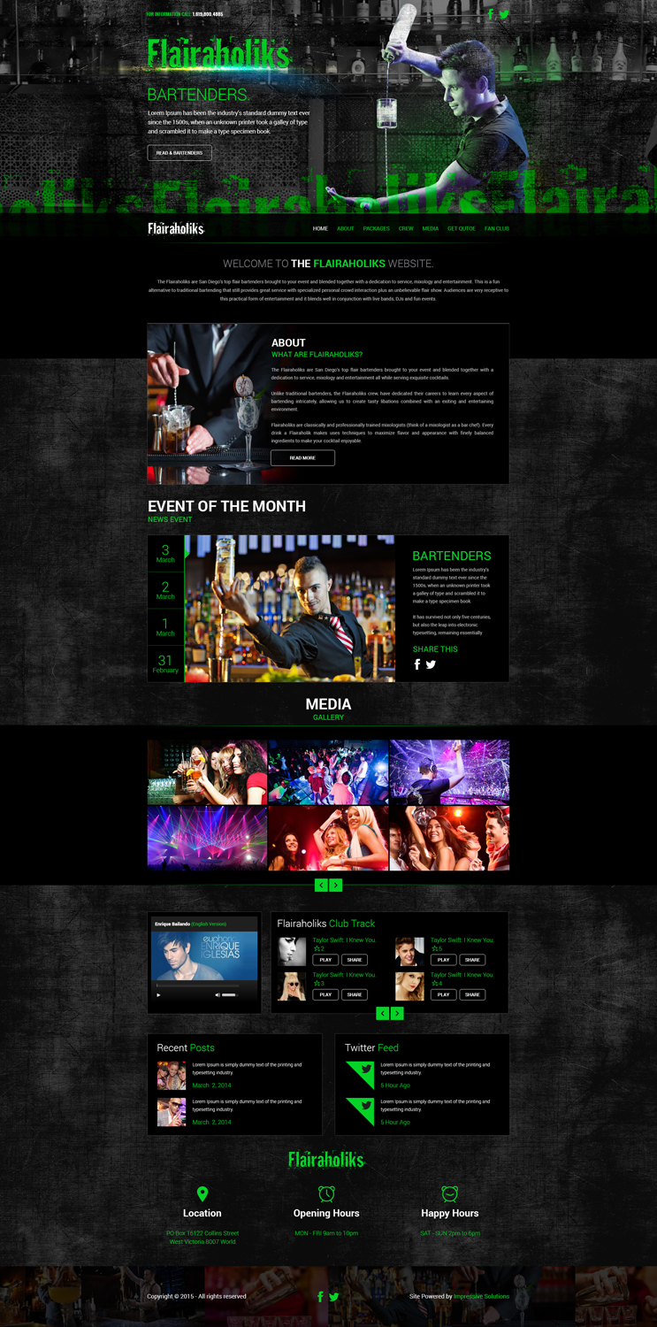 Web Design by Impressive Sol for Bartenders Pimp | Design: #5712391