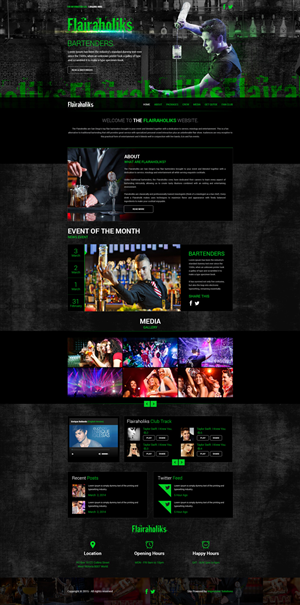 Web Design by Black Stallions Impressive Solutions for Bartenders Pimp | Design #5712391
