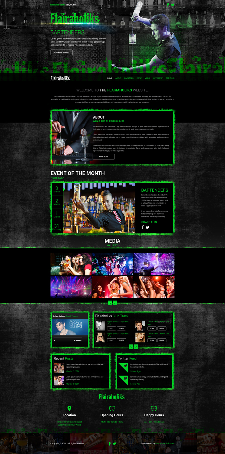 Web Design by Impressive Solutions for Bartenders Pimp | Design #5725923