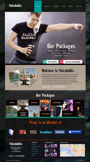 Web Design by bedesign for Bartenders Pimp | Design: #5728042