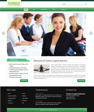 Design Wordpress par pb pour Harken Capital | Design : #1177637