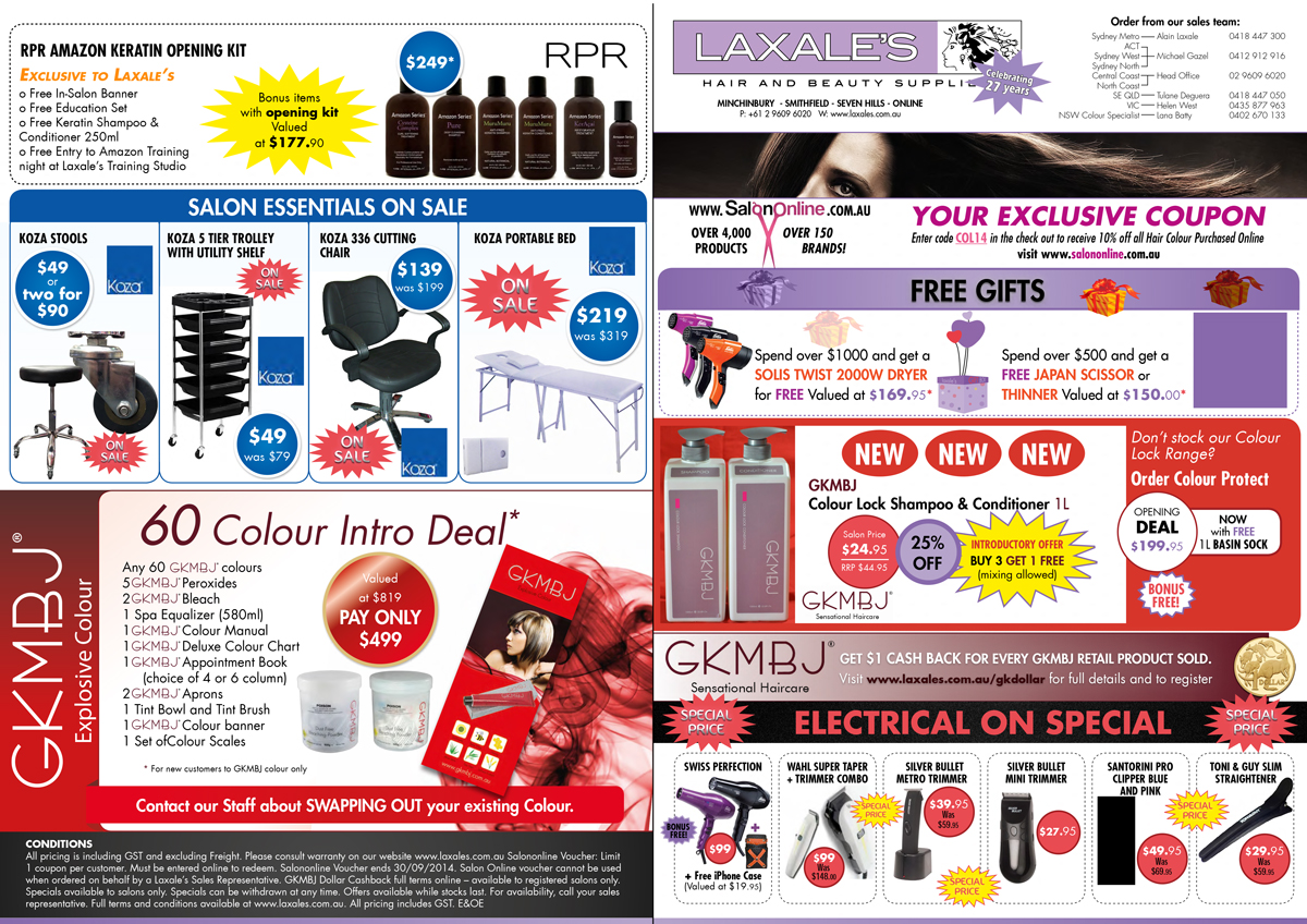 Brochure Design by UrbainFX for Laxales Hair and Beauty Supplies | Design #4196384