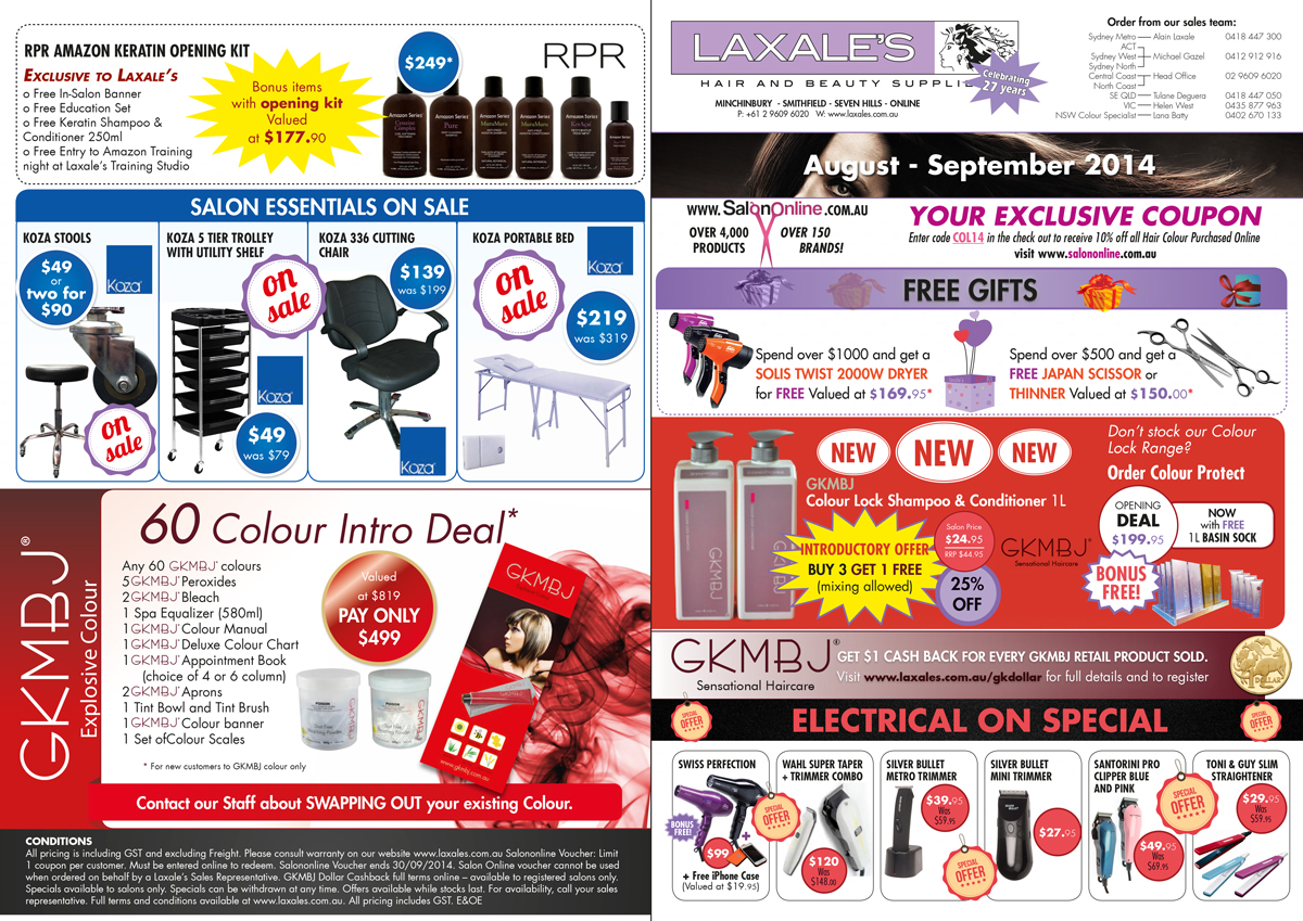 Diseño de Brochure por UrbainFX para Laxales Hair and Beauty Supplies | Diseño #4213947