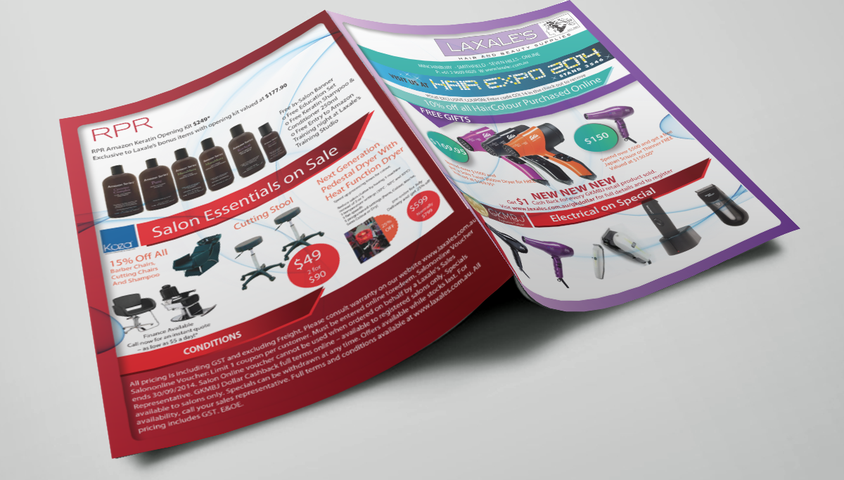 Brochure Design by nafizrahat for Laxales Hair and Beauty Supplies | Design #4191586