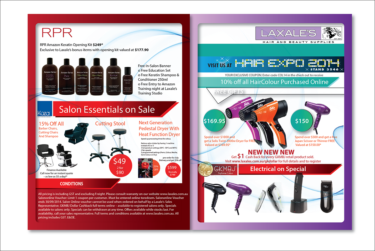 Diseño de Brochure por nafizrahat para Laxales Hair and Beauty Supplies | Diseño #4191644