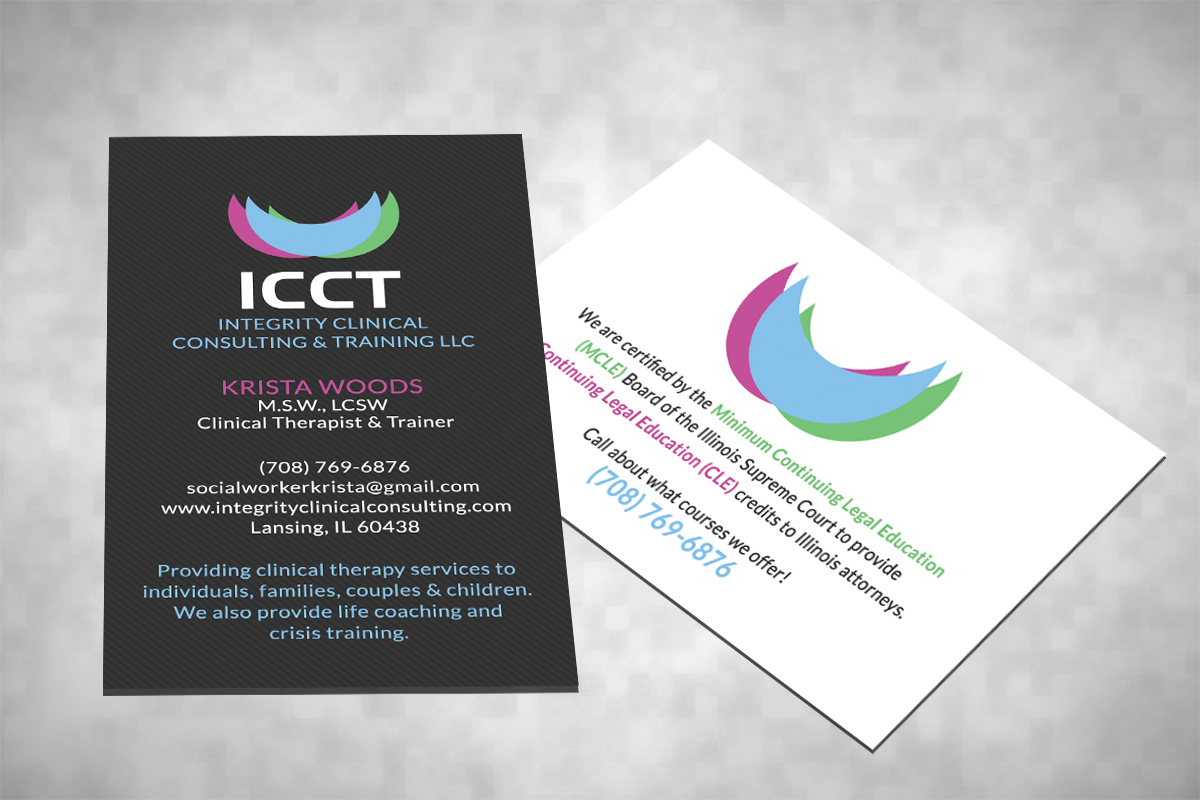 Business Card Design by Sarah Haroon for Integrity Clinical Consulting and Training LLC | Design #4173462