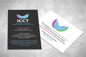 Business Card Design by Sarah Haroon for Integrity Clinical Consulting and Training LLC | Design: #4173462
