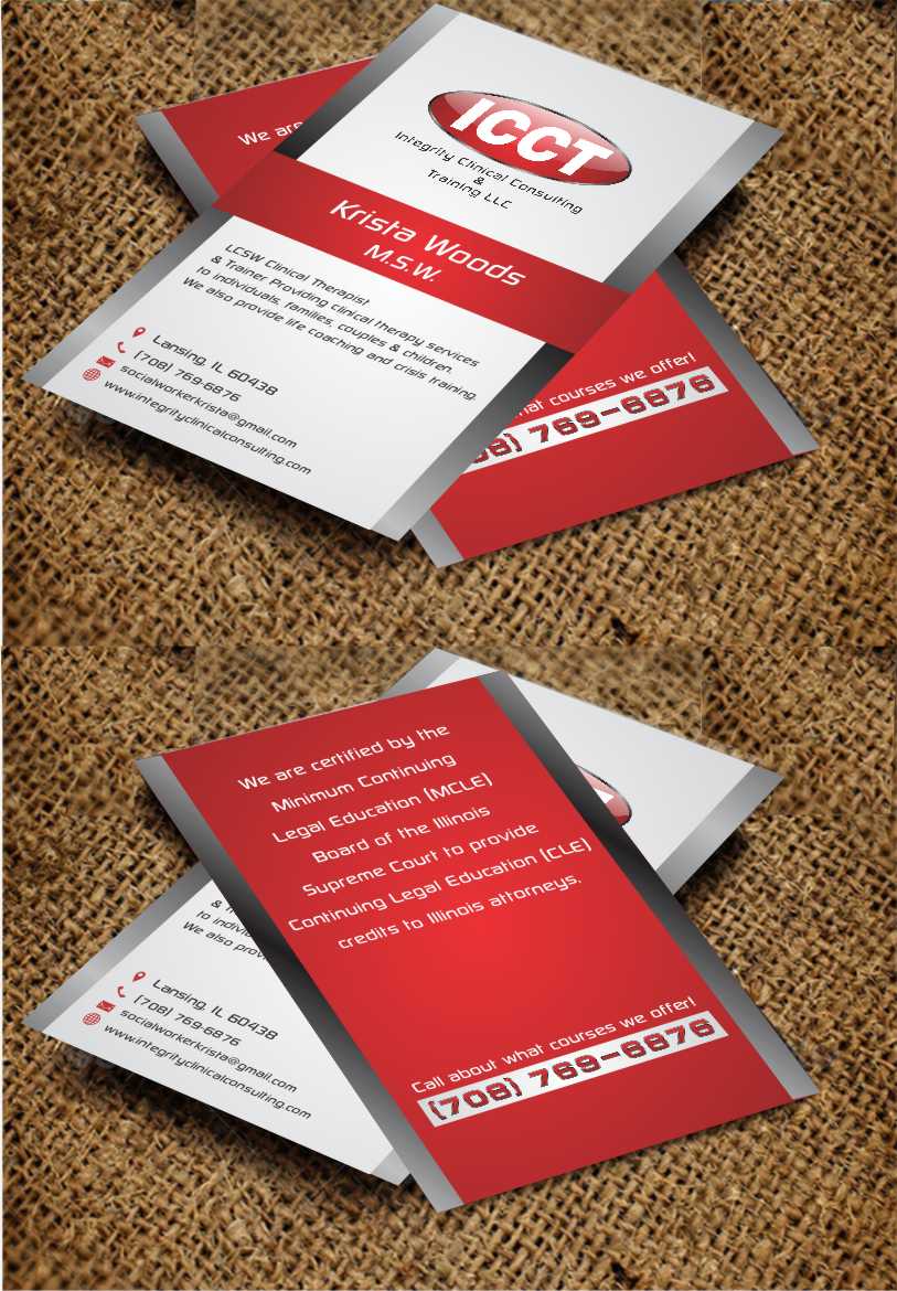 Business Card Design by AwsomeD for Integrity Clinical Consulting and Training LLC | Design #4178492