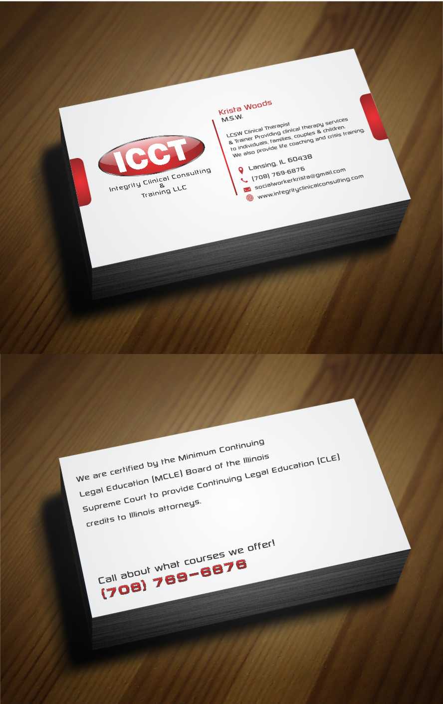 Business Card Design by AwsomeD for Integrity Clinical Consulting and Training LLC | Design #4178512