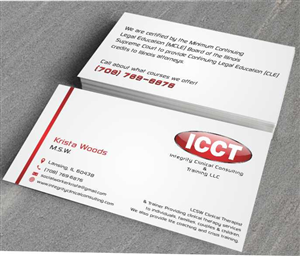 Business Card Design by AwsomeD for Integrity Clinical Consulting and Training LLC | Design: #4178515