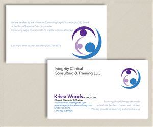 Business Card Design by  hurricanesong for Integrity Clinical Consulting and Training LLC | Design: #4176253