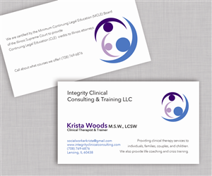 Business Card Design by  hurricanesong for Integrity Clinical Consulting and Training LLC | Design #4181470