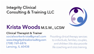 Business Card Design by  hurricanesong for Integrity Clinical Consulting and Training LLC | Design: #4208485