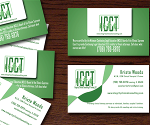 Business Card Design by ioannis1983gr for Integrity Clinical Consulting and Training LLC | Design: #4187157