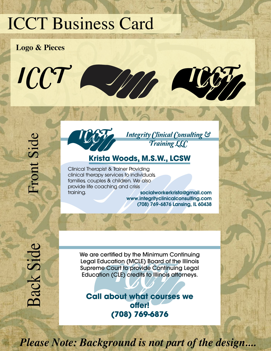Business Card Design by ReiDesigns for Integrity Clinical Consulting and Training LLC | Design #4175682