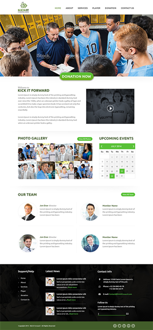 Kick it Forward Website Design (design layout only) | Web-Design von Mayank Patel