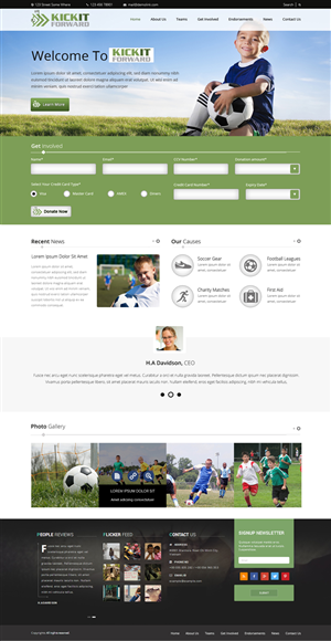 Kick it Forward Website Design (design layout only) | Web-Design von OM
