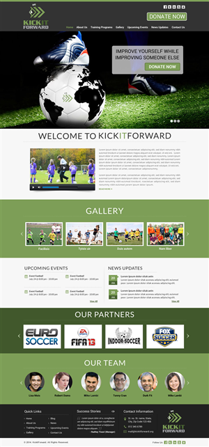 Kick it Forward Website Design (design layout only) | Web-Design von Sbss