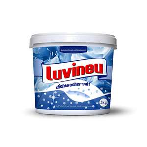 Dishwashing salt packaging label