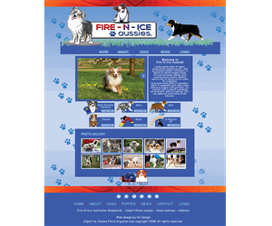 Fire-N-Ice Australian Shepherds | Web Design by HLDesign